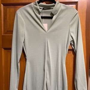 Sage green missguided bodycon dress